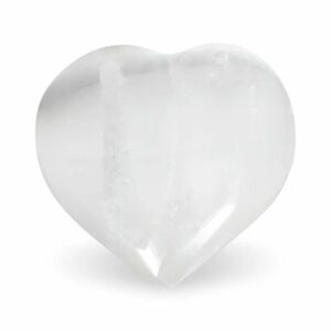 Heart Shaped Selenite Worry Stone